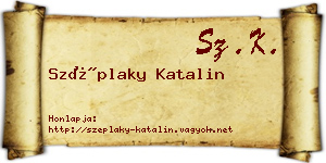 Széplaky Katalin névjegykártya